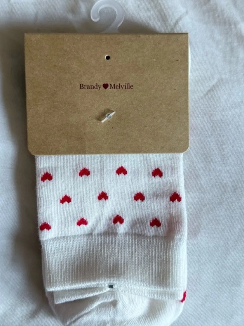 Brandy Melville red heart socks
